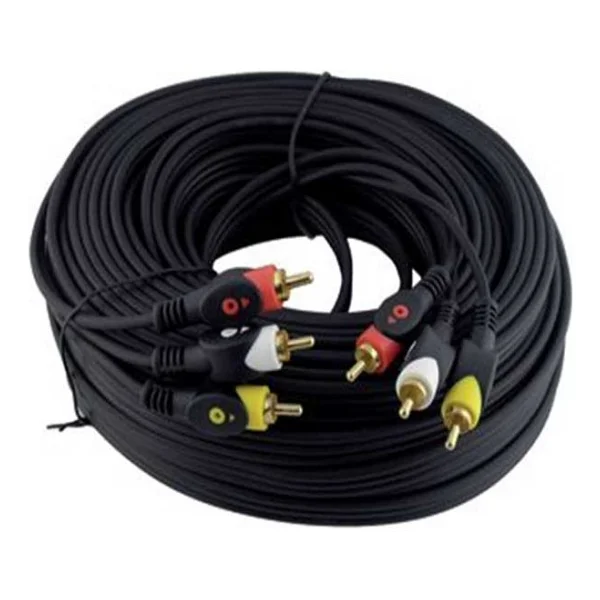 Powermaster Pm-11587 3 Rca Tos 20 Metre Kablo Video Audio Stereo Ses - Siyah - Görsel 2