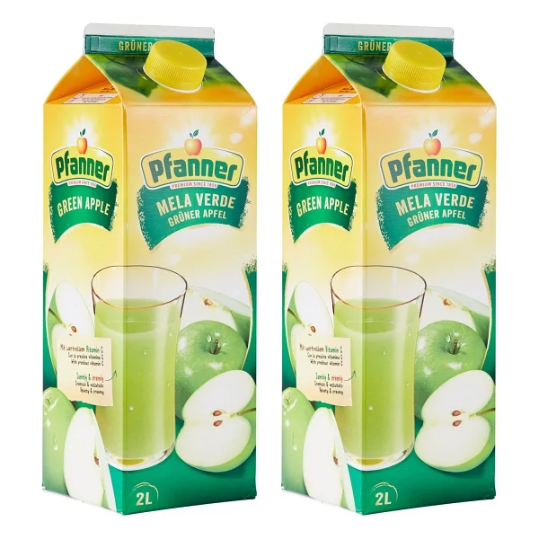 Pfanner 2 Lt Yeşil Elma Meyve Suyu 2 Li Paket - Görsel 3