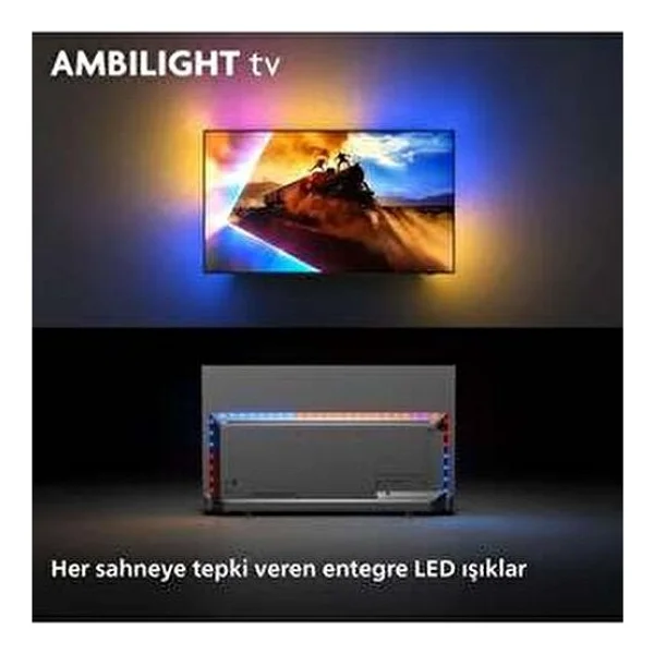 Philips 65oled760 4K Ultra HD 65" 165 Ekran Uydu Alıcılı Smart Ambilight OLED TV - Görsel 2