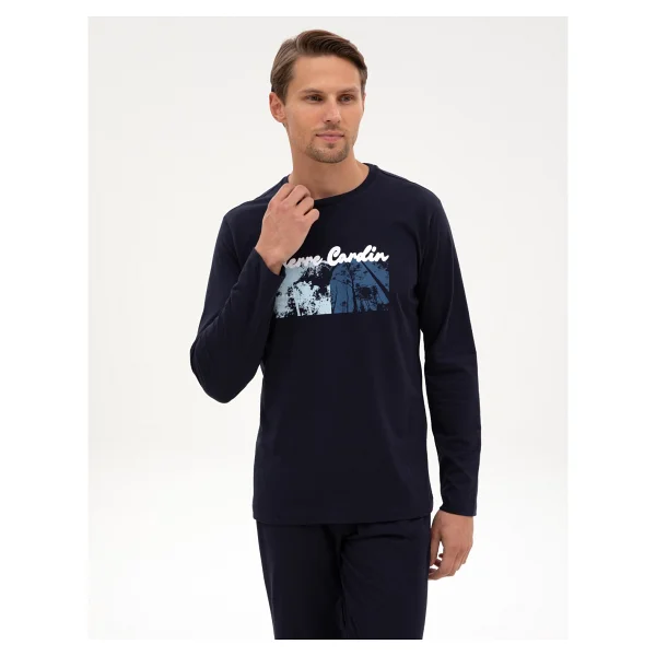 Pierre Cardin Erkek Lacivert Pijama Takımı 50322631-200 - Görsel 3