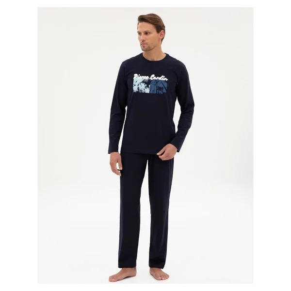 Pierre Cardin Erkek Lacivert Pijama Takımı 50322631-200 - Görsel 4