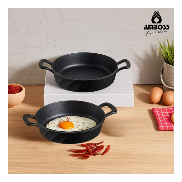 Amboss Vento 18-22 Cm 2'li Döküm Sahan Seti - Görsel 6