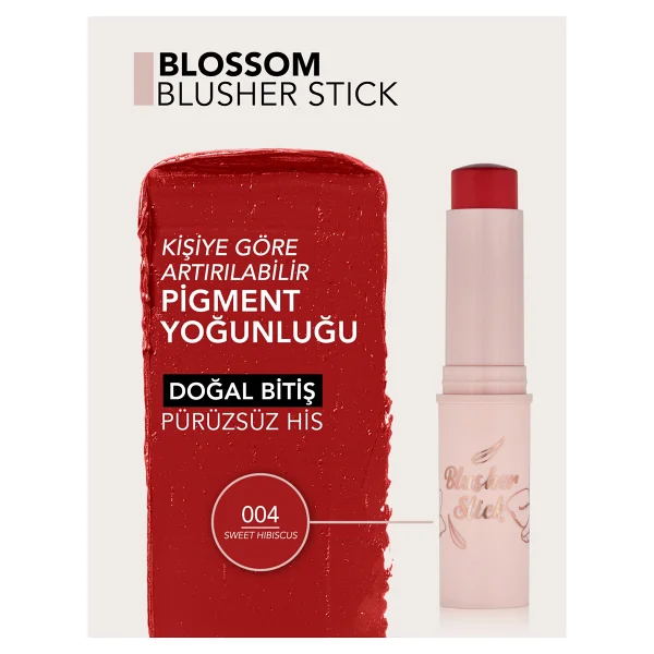 Flormar Blossom Hafif Yapılı & Doğal Bitişli Stick Allık - Görsel 3