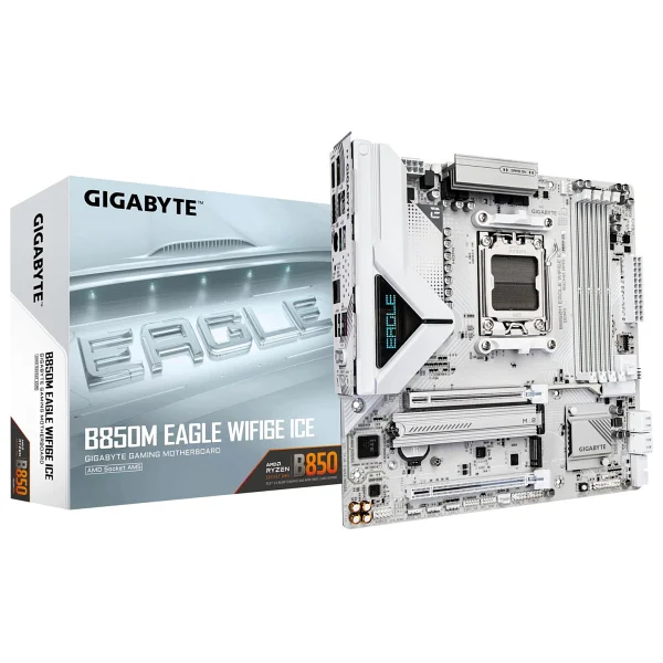 Gigabyte B850m Eagle Wıfı6e Ice AMD Am5 DDR5 Micro Atx Anakart - Görsel 3