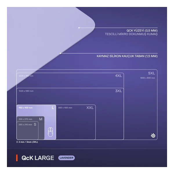 Steelseries Qck Lila Large Oyuncu Mouse Pad - Görsel 5
