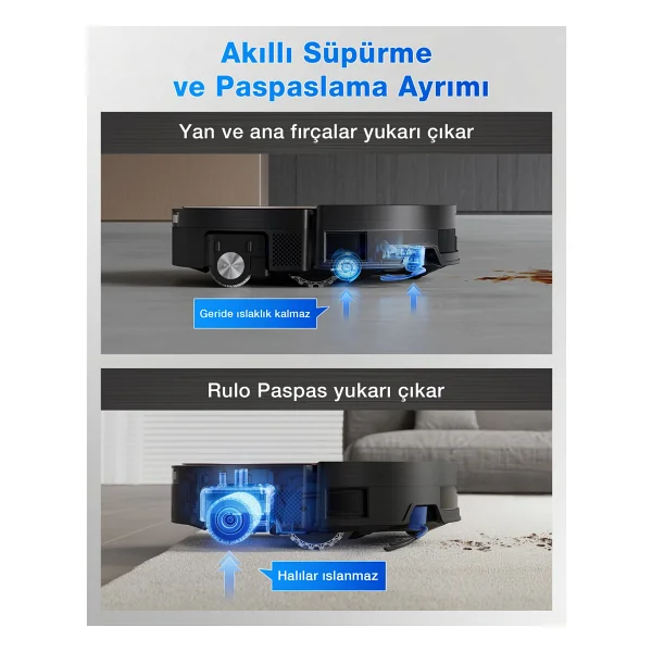 Ecovacs Deebot X11 Pro Omni Çöp İstasyonlu Akıllı Robot Süpürge - Görsel 8