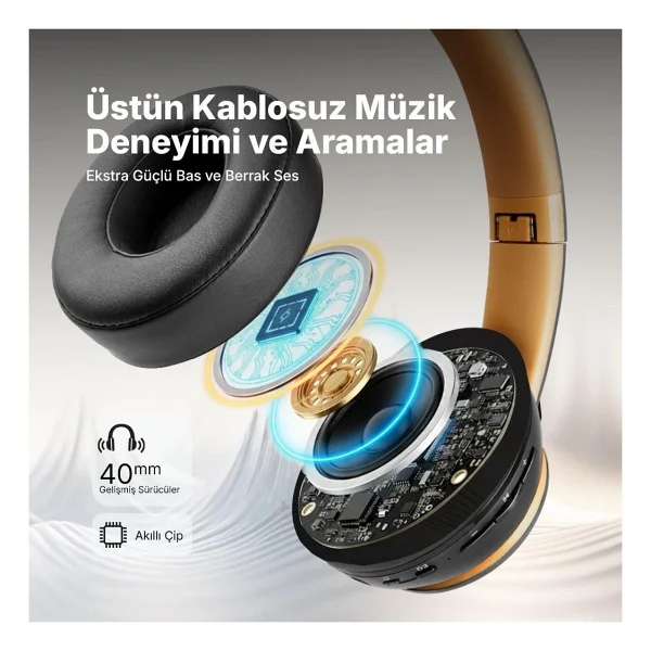 Ttec SoundLife Neo 2KM158S Siyah Kulak Üstü Bluetooth Kulaklık - Görsel 10