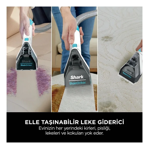 Shark Ultra Clean Koltuk Yıkama Ve Leke Çıkarma Makinesi Pet Başlıklı Yatay Süpürge - Siyah - Görsel 3