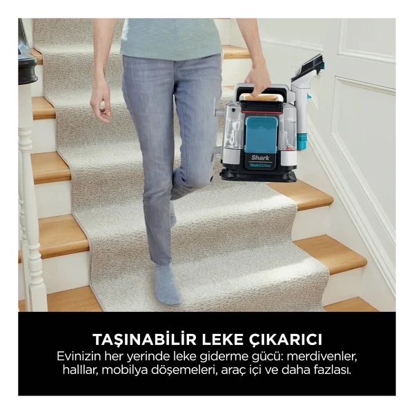 Shark Ultra Clean Koltuk Yıkama Ve Leke Çıkarma Makinesi Pet Başlıklı Yatay Süpürge - Siyah - Görsel 4