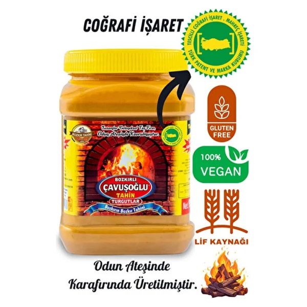 Bozkırlı Çavuşoğlu Kepeksiz Tahin Tanışma Seti (Odun Ateşinde Çifte Kavrulmuş 930g + Tek Kavrulmuş Beyaz Tahin 930g) - Görsel 3