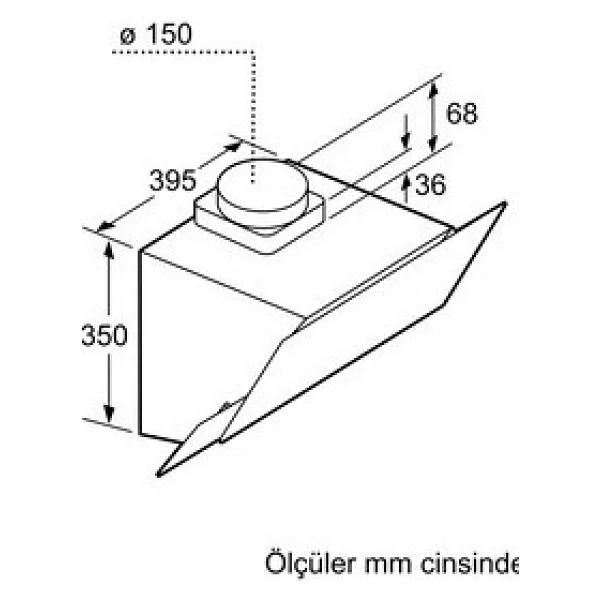 Bosch Dwk065g60 Siyah Duvar Tipi Davlumbaz - Görsel 3