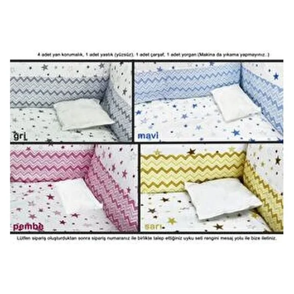 Temosan Uzayabilen Sallanır Bebek Beşiği Uyku Seti Pembe Yataklı Full Set 60 X 120 Beyaz Renkli Tekerlekli - Görsel 4