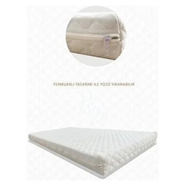 Temosan Uzayabilen Sallanır Bebek Beşiği Uyku Seti Pembe Yataklı Full Set 60 X 120 Beyaz Renkli Tekerlekli - Görsel 5