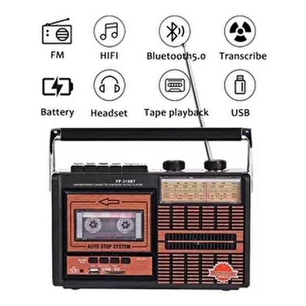 Fp-319bt Kaset Çalar Retro Radyo - Görsel 7