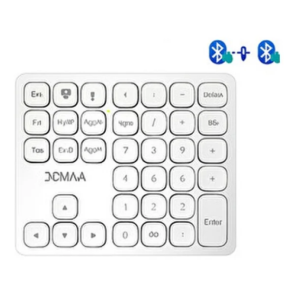 Bluetooth Bağlantılı Sayısal Numpad - Siyah/Gümüş - Tip-C Girişli Mini Klavye - Beyaz - Görsel 2
