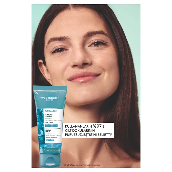 Yves Rocher Normal ve Kuru Ciltler için Pure Algue Prebiyotik Yüz Peelingi-75 ml 86429 - Görsel 4
