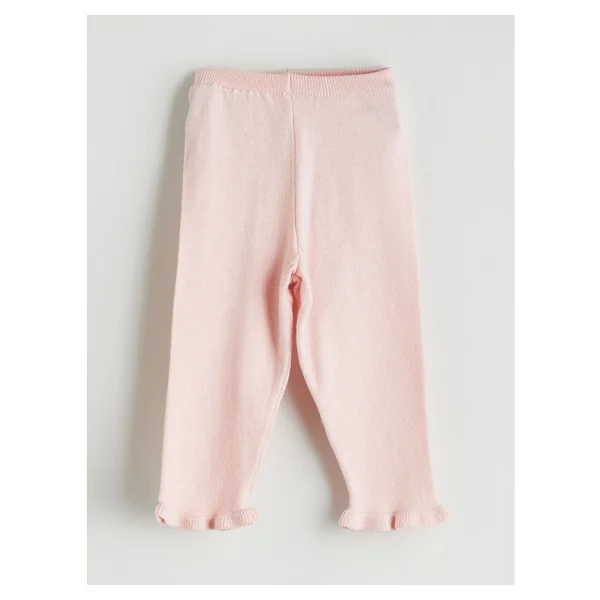 Lc Waikiki Yeni Sezon Bisiklet Yaka Kız Bebek Triko Kazak Ve Pantolon 2'li - Pembe - 9 - 12 Ay - Görsel 5