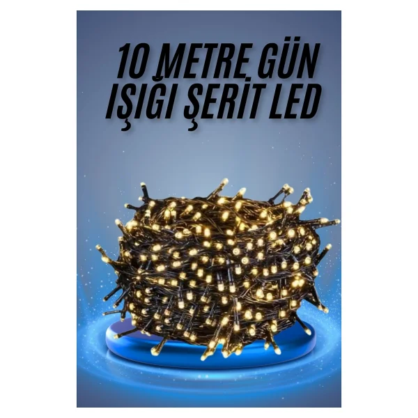 LED Işık Ağaç Süsleme Ampüllü Dekoratif Aydınlatma 10 Metre Gün Işığı - Görsel 6