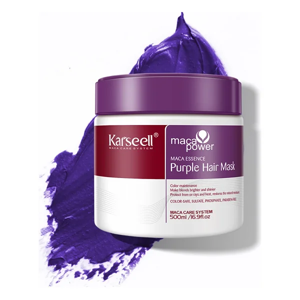 Karseell Turunculaşma Karşıtı Maca Özlü Purple Hair Mor Maske 500 Ml - Görsel 7