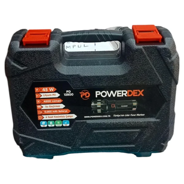 Powerdex Pd-12800 4500 Lümen LED Şarjlı El Feneri - Görsel 5