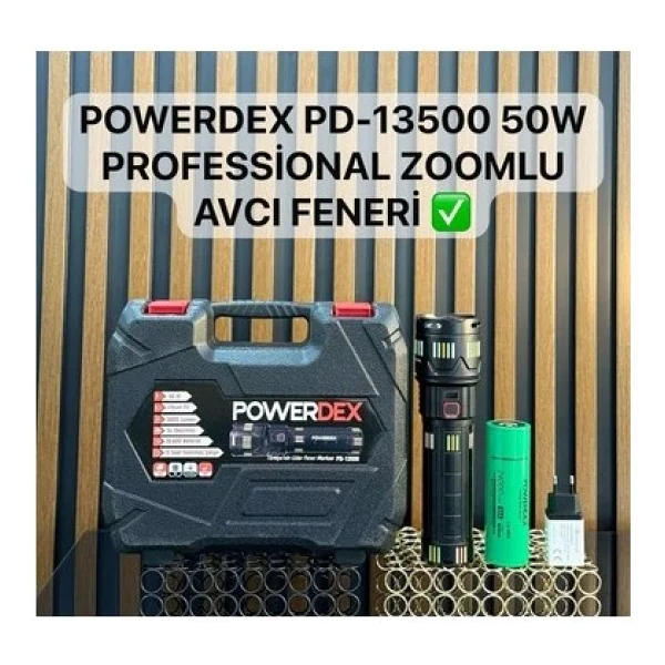 Powerdex Pd-13500 5000 Lümen LED Şarjlı El Feneri - Görsel 2