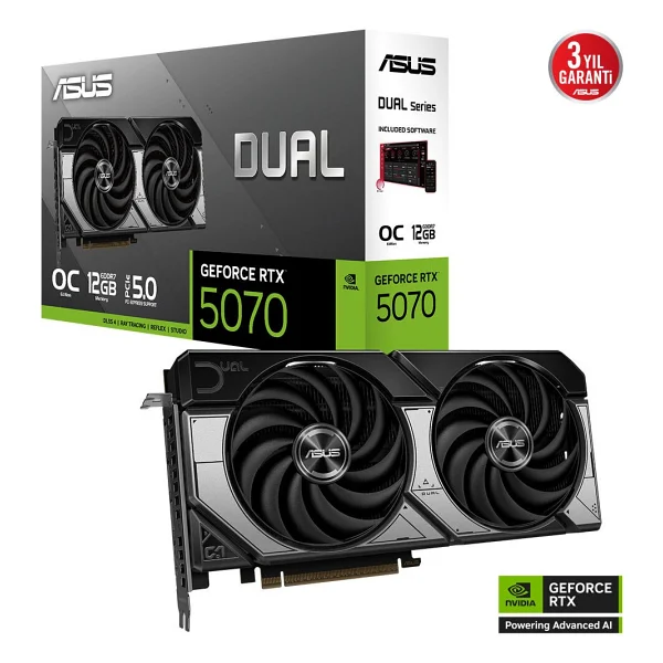 Asus RTX 5070 Dual Oc Edition Dual-Rtx5070-O12g 192 Bit Gddr7 12 GB Ekran Kartı - Görsel 9