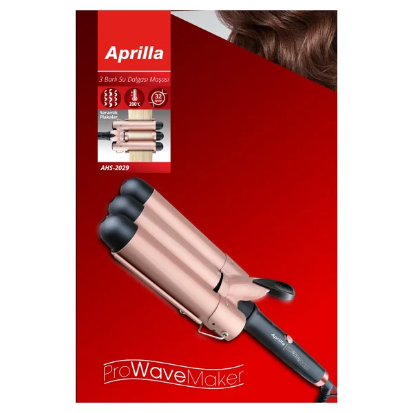 Aprilla Hızlı 3'lü Su Dalgası (Wag) Maşası 32mm - Pembe - Görsel 6