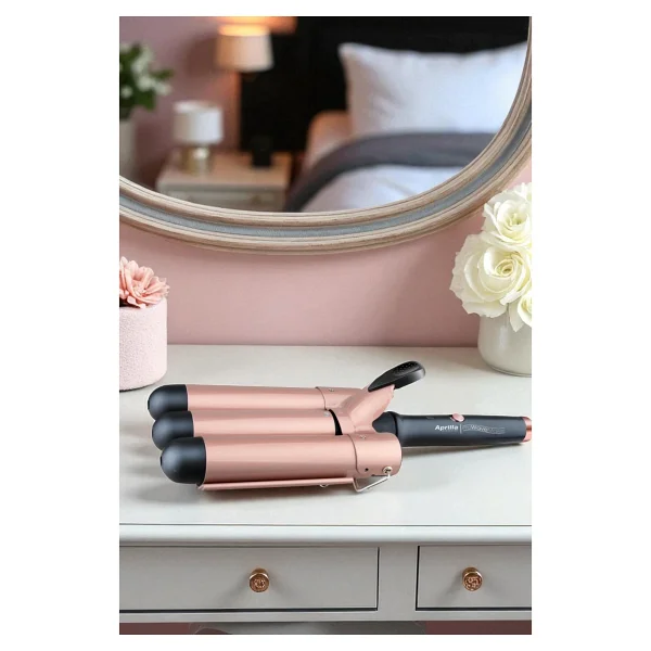 Aprilla Hızlı 3'lü Su Dalgası (Wag) Maşası 32mm - Pembe - Görsel 3