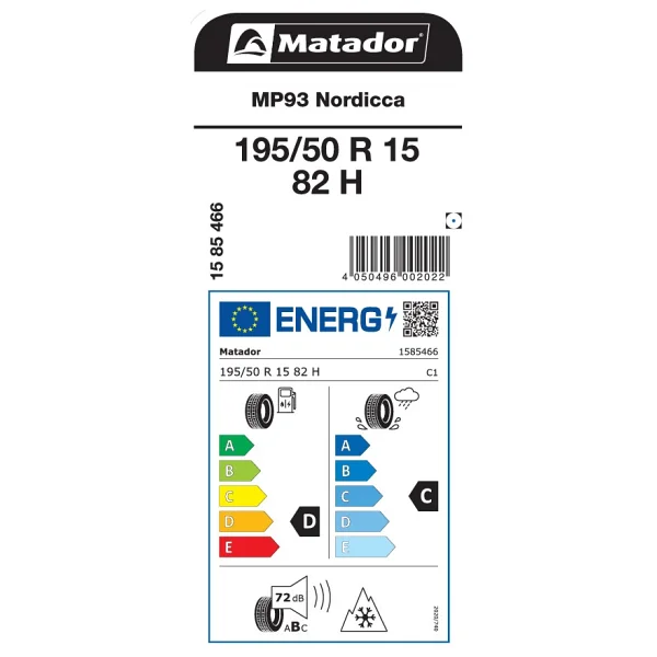 Matador Mp93 Nordicca 195/50 R15 82h Kış Lastiği - Görsel 4