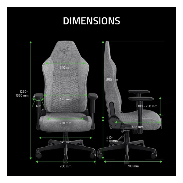 Razer İskur V2 X Açık Gri Oyuncu Koltuğu - Görsel 4