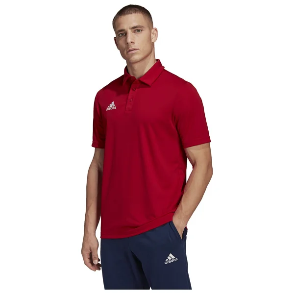 Adidas Entrada 22 H57489 Kırmızı Kısa Kollu Polo Yaka Erkek Spor Tişört - Görsel 7