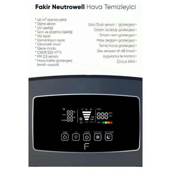 Fakir Neutrowell Hava Temizleyici - Görsel 10