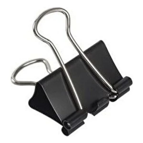 Kraf Binder Clips 25 mm 12'li Siyah Kıskaç Seti Dosyalarınızı Düzenli Tutun - Görsel 2