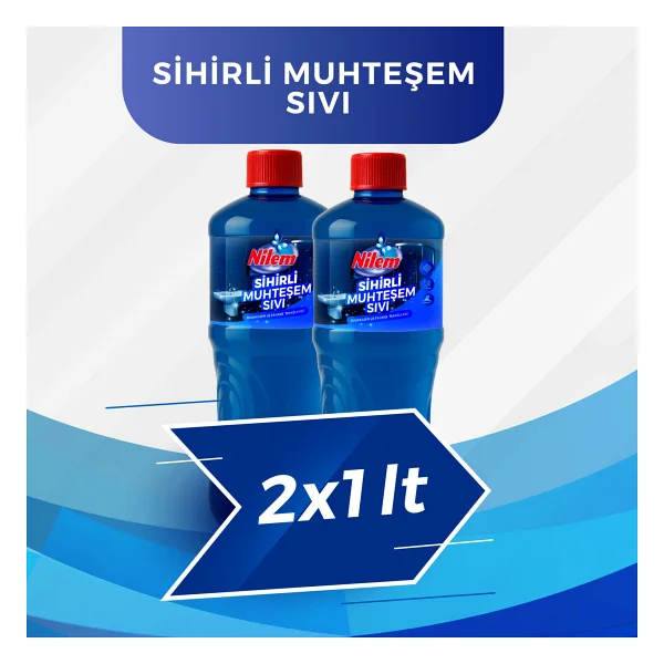 Nilem Sihirli Muhteşem Sıvı Duşakabin Ve Fayans Temizleyici 1 Lt 2'li - Görsel 8