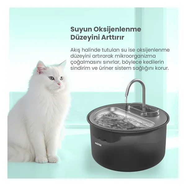Haustier Wf009ls Siyah Otomatik Kedi Su Pınarı - Görsel 9