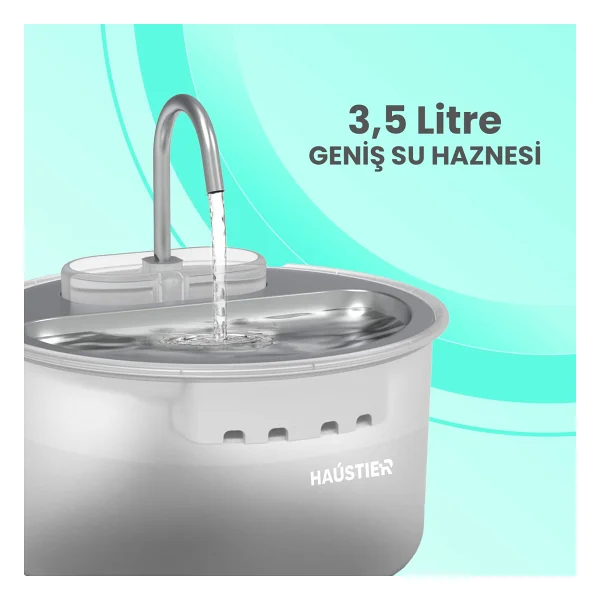 Haustier Wf009ls Beyaz Otomatik Kedi Su Pınarı - Görsel 4