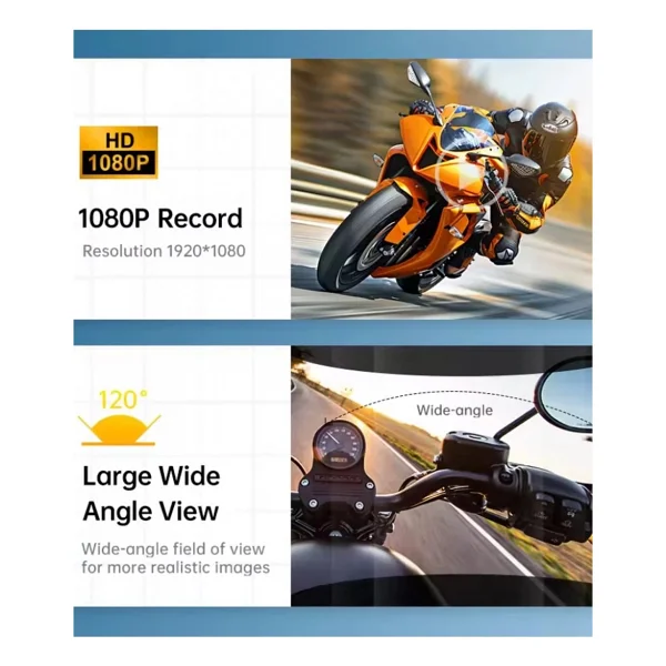 Q29 Motosiklet Kask Bluetooth Kulaklık 1080p Kamera Geniş Açı Su Geçirmez Intercom - Görsel 2