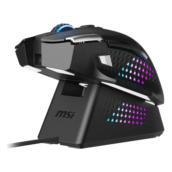 Msı Versa Pro Wireless + Dock Pro RGB Şarjlı Optik Kablolu/Kablosuz Oyuncu Mouse - Görsel 3
