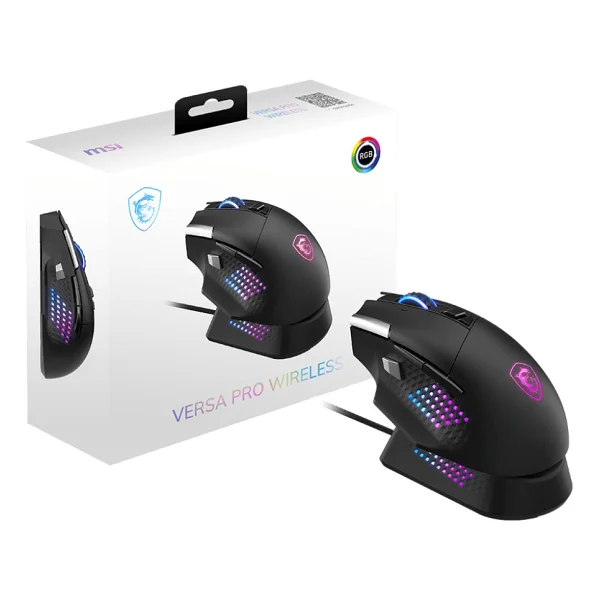 Msı Versa Pro Wireless + Dock Pro RGB Şarjlı Optik Kablolu/Kablosuz Oyuncu Mouse - Görsel 5