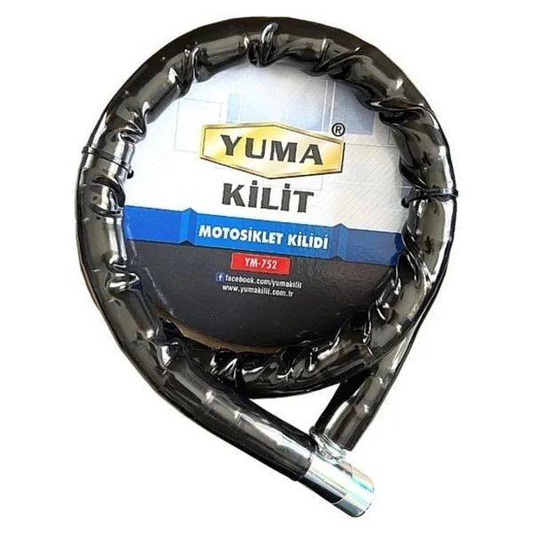 Yuma Ym-752 Motorsiklet Kilidi Anahtarlı Körüklü Siyah Boy : 120cm-Çap : 22mm - Görsel 3