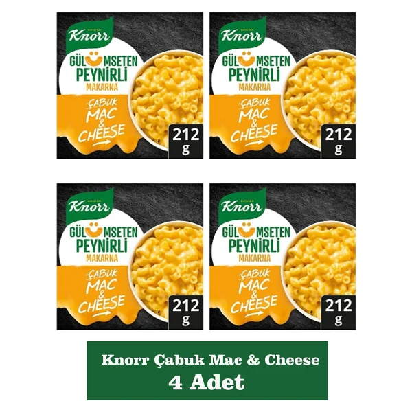 Knorr Çabuk Mac & Cheese Peynirli Makarna 212 Gr X 4 Adet - Görsel 6