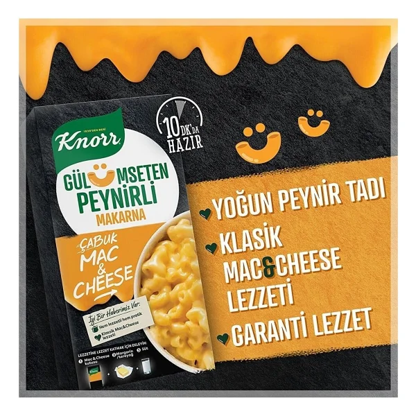 Knorr Çabuk Mac & Cheese Peynirli Makarna 212 Gr X 4 Adet - Görsel 2