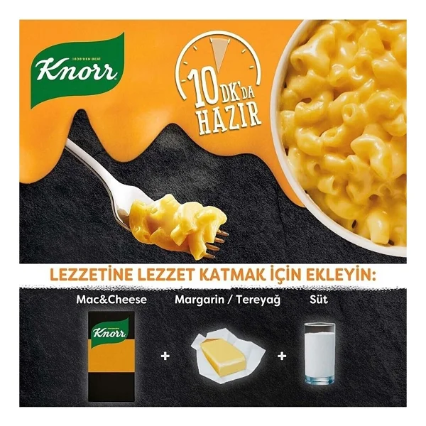 Knorr Çabuk Mac & Cheese Peynirli Makarna 212 Gr X 4 Adet - Görsel 4