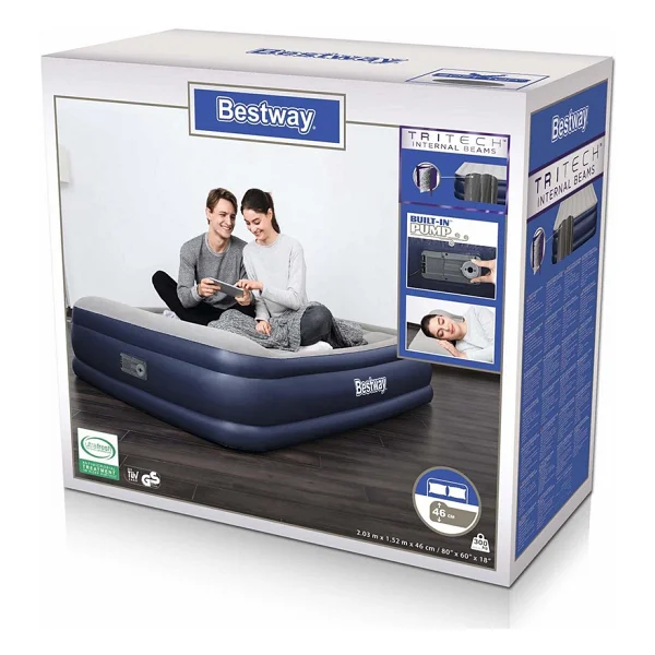 Bestway 67630 Elektrikli Pompalı Çift Kişilik Şişme Yatak - Görsel 5