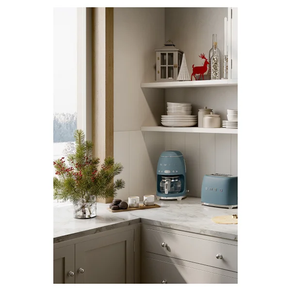 Smeg Dcf02sbmeu Retro Mat Mavi Filtre Kahve Makinesi - Görsel 8