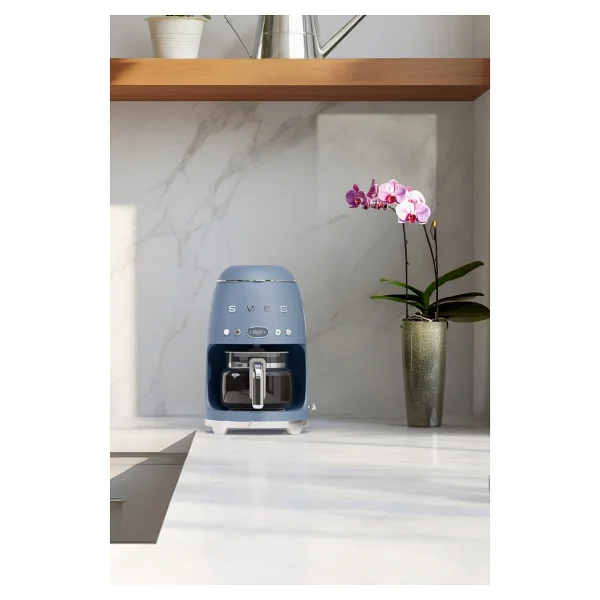 Smeg Dcf02sbmeu Retro Mat Mavi Filtre Kahve Makinesi - Görsel 2