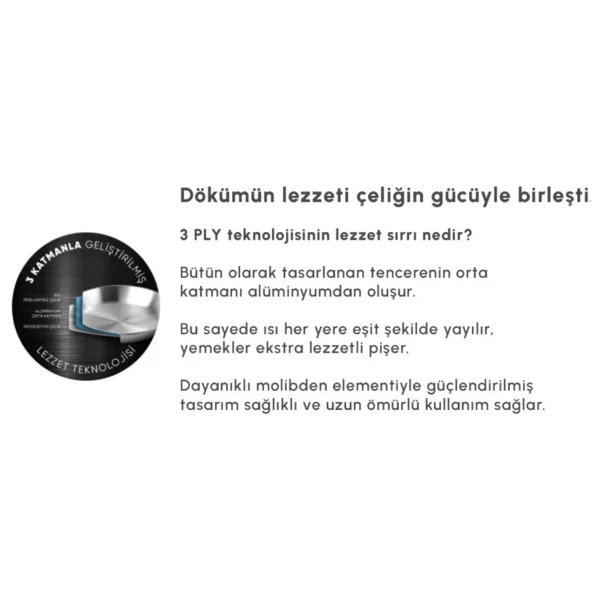 Karaca Power Steel 316+ 3ply Apollo 8 Parça Çelik Tencere Seti - Görsel 6