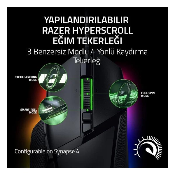 Razer Basilisk V3 35k Rz01-05230100-R3m1 Optik Kablolu Oyuncu Mouse - Görsel 4