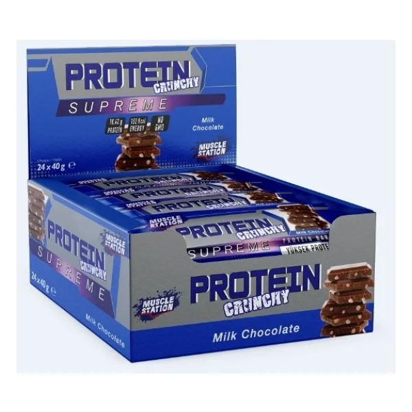 Muscle Station Supreme Crunchy 40 Gr 24'lü Protein Bar - Görsel 2
