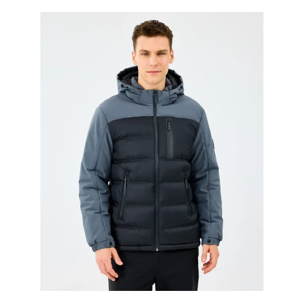 Skechers Outerwear Padded S242033 Kapüşonlu Erkek Şişme Mont